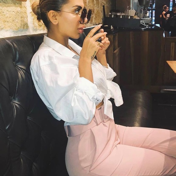 Pants - High Waisted Belted Pants